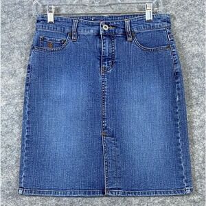 Plugg Denim Jean Mini‎ Skirt Y2K Vintage Embroidered Pockets Size 5